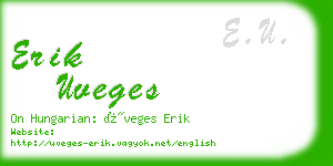 erik uveges business card